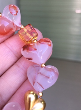 川料南红玛瑙手串特色冰飘花DIY屁桃手链男女款原创设计就行时尚