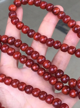 瓦西南红玫红火焰老型多圈手链单珠多宝文玩饰品1234567890㎜手串