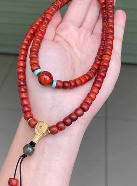 瓦西料老型DIY毛衣链牛血红火焰珠宝饰品diy配饰精美礼品手串项链