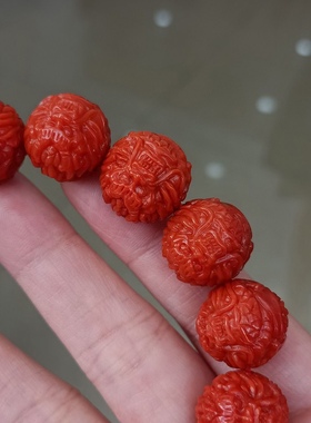 保山南红柿子红龙珠大手串多宝文玩饰品1234567890㎜手链满肉男款