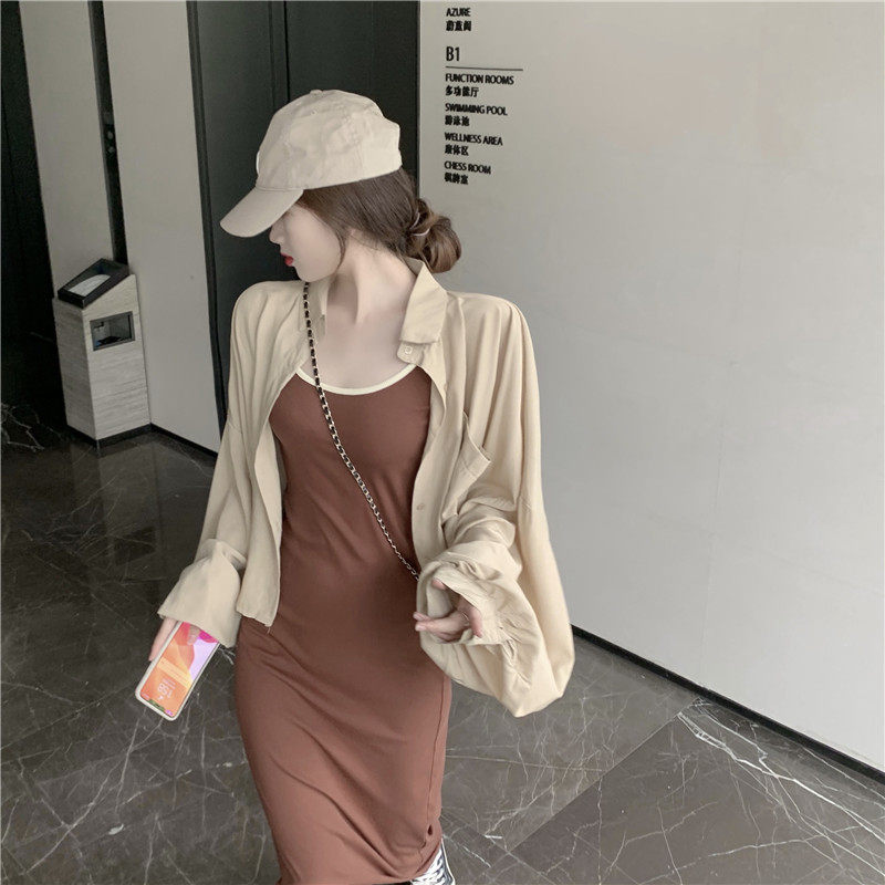 吊带2020秋季新款可甜可盐+连衣裙 潮慕姿服饰大码女装