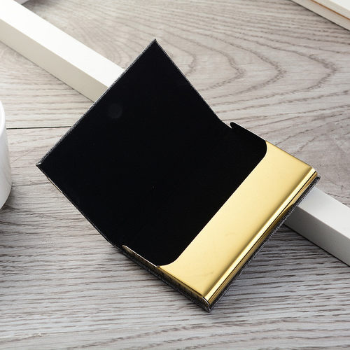 名片夹盒随身携带便携式高级男女商务金属收纳外带名片盒定制logo - 图1