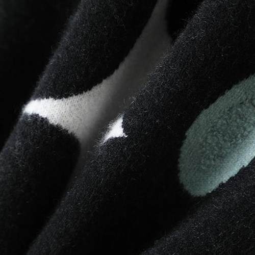 启超如此气质~冬新品花朵100%山羊绒衫宽松套头长袖明星同款毛衣 - 图1