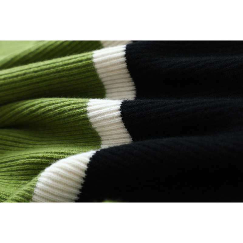 启超浅末年华~加厚V领100%纯山羊绒衫女纯羊绒毛衣针织衫慵懒风