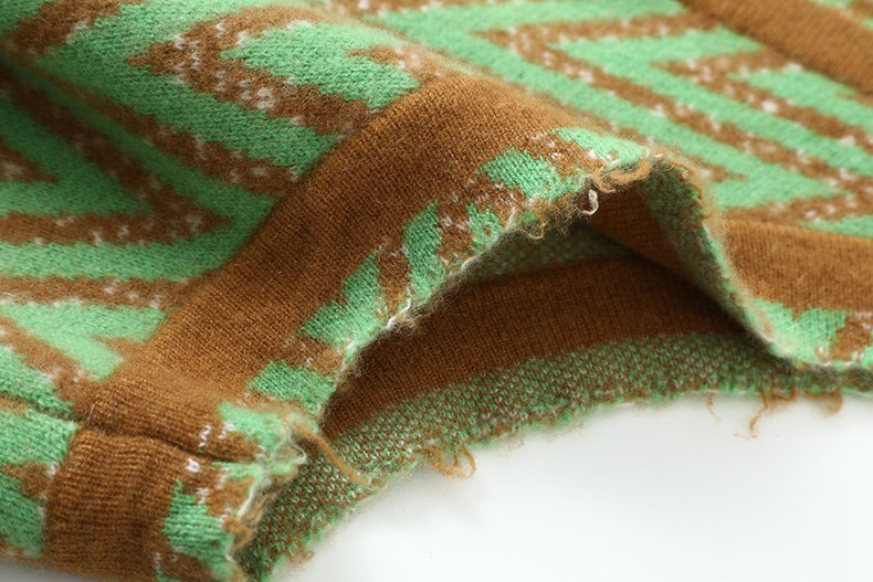 迷人气质！撞色人字纹提花羊绒马甲女V领宽松羊绒背心加厚坎肩冬,淘宝优惠券,粉丝福利购,淘宝优惠卷