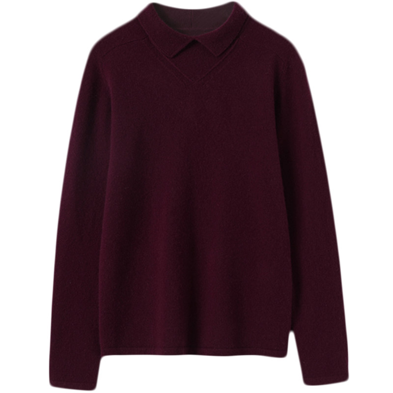 启超温柔如水！！通勤100%纯山羊绒衫女娃娃领羊绒毛衣针织打底衫,淘宝优惠券,粉丝福利购,淘宝优惠卷