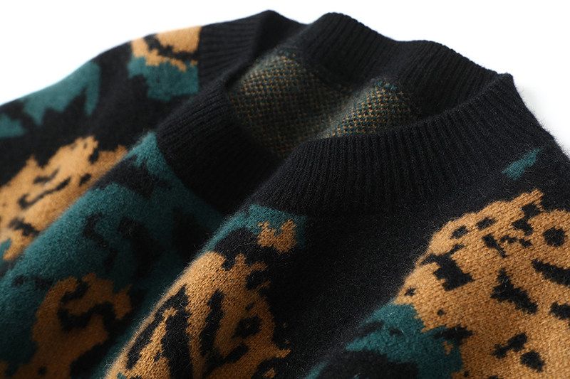 色彩美学~提花密织大克重廓形羊绒衫女纯羊绒毛衣宽松2023冬厚,淘宝优惠券,粉丝福利购,淘宝优惠卷