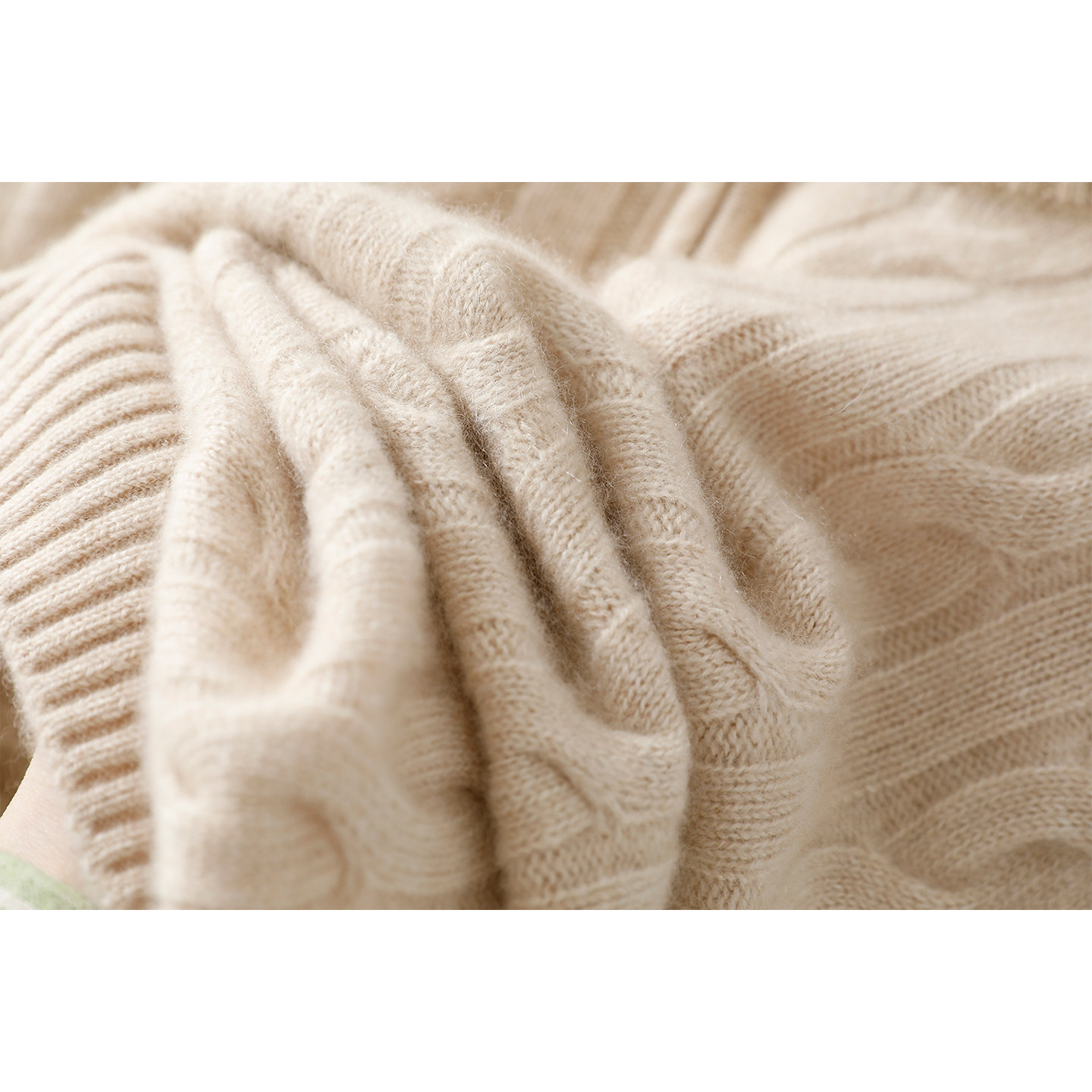 岂止是气质！加厚绞花100%纯山羊绒开衫女高领半开拉链毛衣秋冬,淘宝优惠券,粉丝福利购,淘宝优惠卷