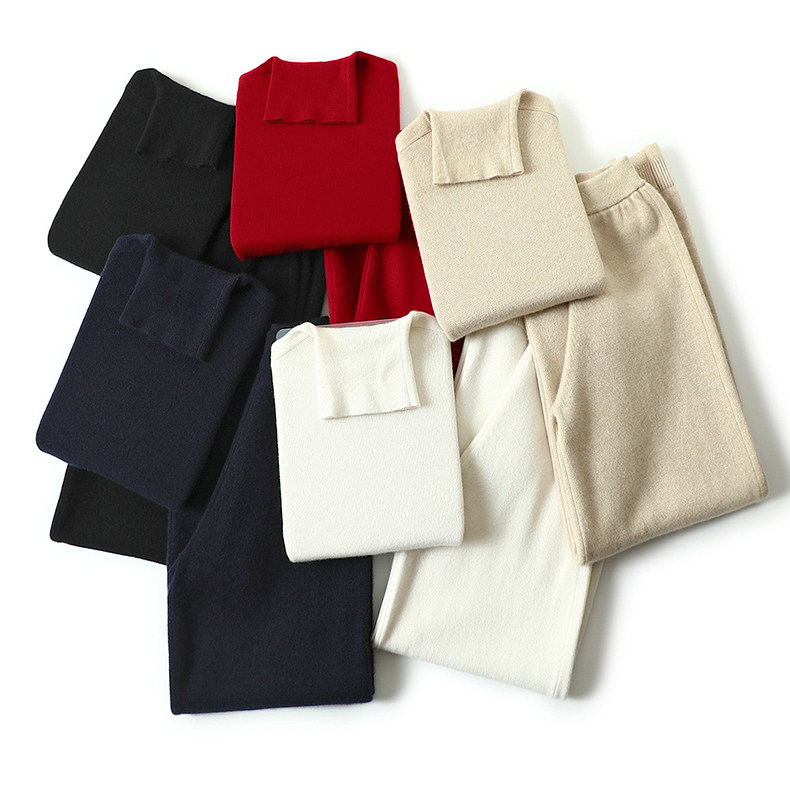 启超爱疯了啊！高领羊绒衫100纯羊绒女毛衣阔腿裤子休闲羊绒套装,淘宝优惠券,粉丝福利购,淘宝优惠卷