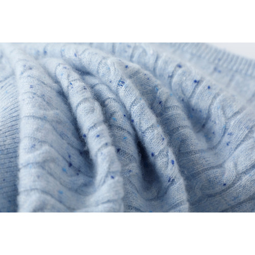 上身太显气质了！圆领100%纯山羊绒开衫女纯羊绒毛衣针织外套秋冬 - 图1