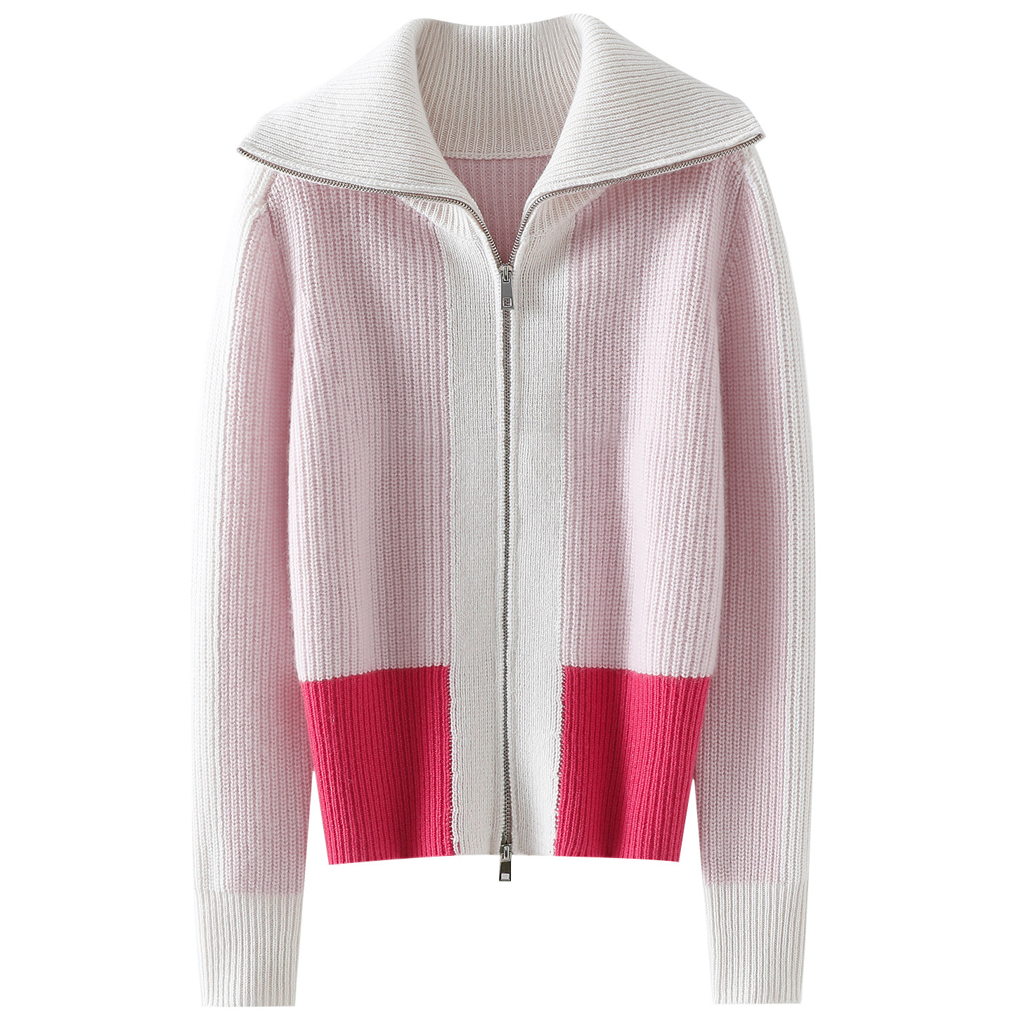 台上闪光点！加厚100%纯山羊绒拉链开衫女纯羊绒毛衣针织开衫秋冬,淘宝优惠券,粉丝福利购,淘宝优惠卷