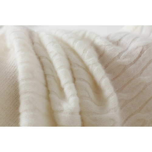 上身太显气质了！圆领100%纯山羊绒开衫女纯羊绒毛衣针织外套秋冬 - 图0