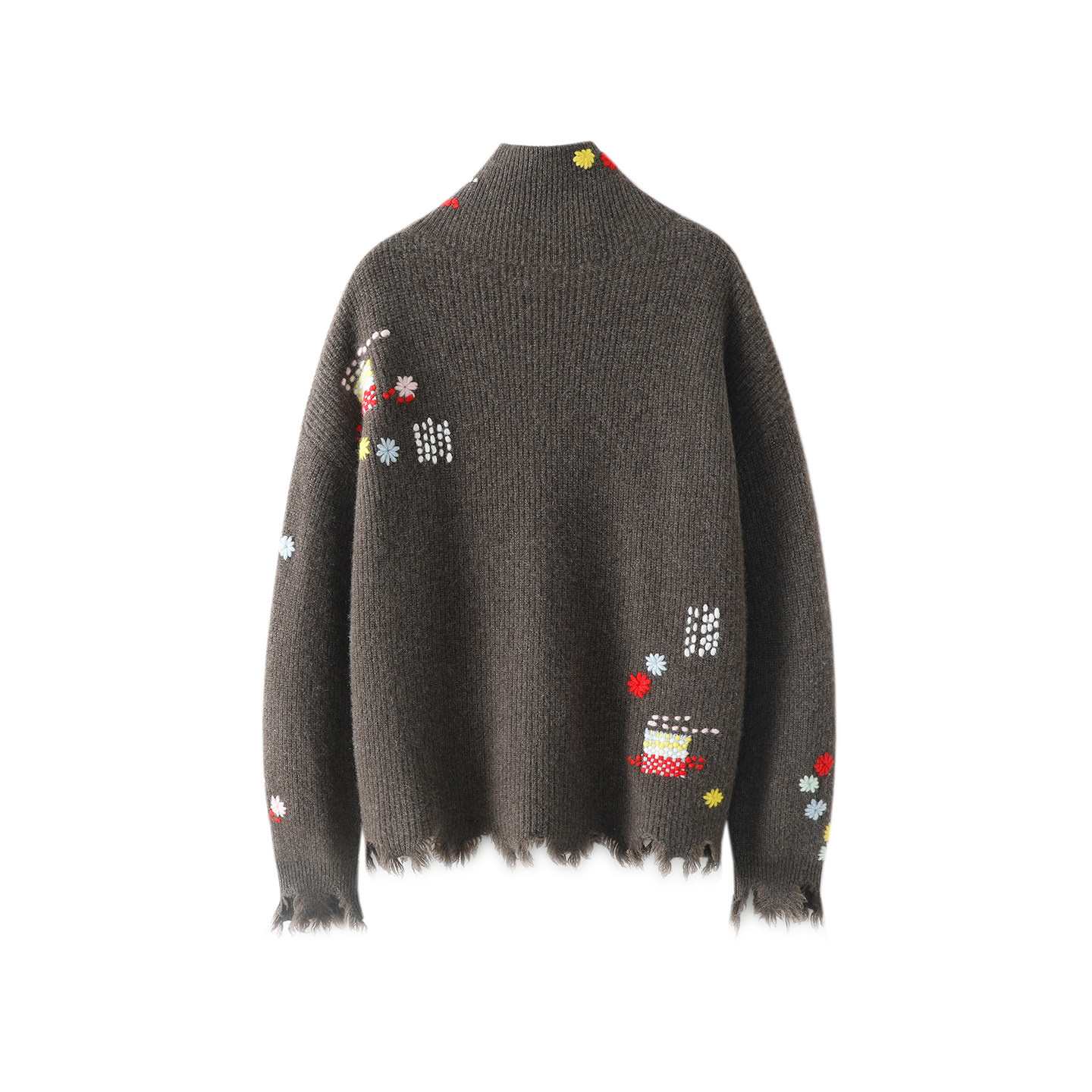 耀眼！时尚当道~纯手工绣花加厚100%纯山羊绒拉链开衫女高领外套,淘宝优惠券,粉丝福利购,淘宝优惠卷