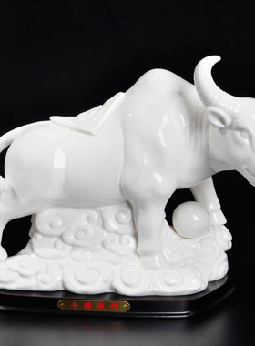 大号白色陶瓷生肖蛇摆件家居办公室客厅动物工艺品招财摆设属相蛇