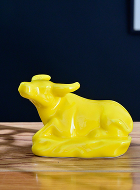 瓷器精致简约动物桌面中式大招财