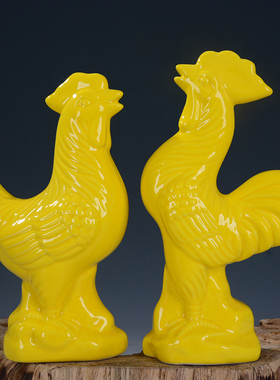 工艺黑色公鸡风水动物家居装饰