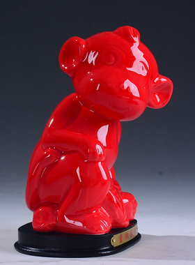 十二生肖小猪镇宅红色风水工艺品