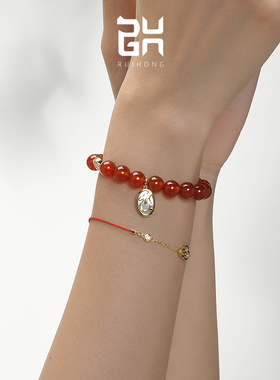 瑞红女925银锆石中式手链