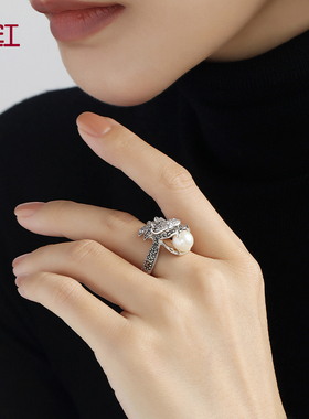 瑞红女纯银民族风戒指