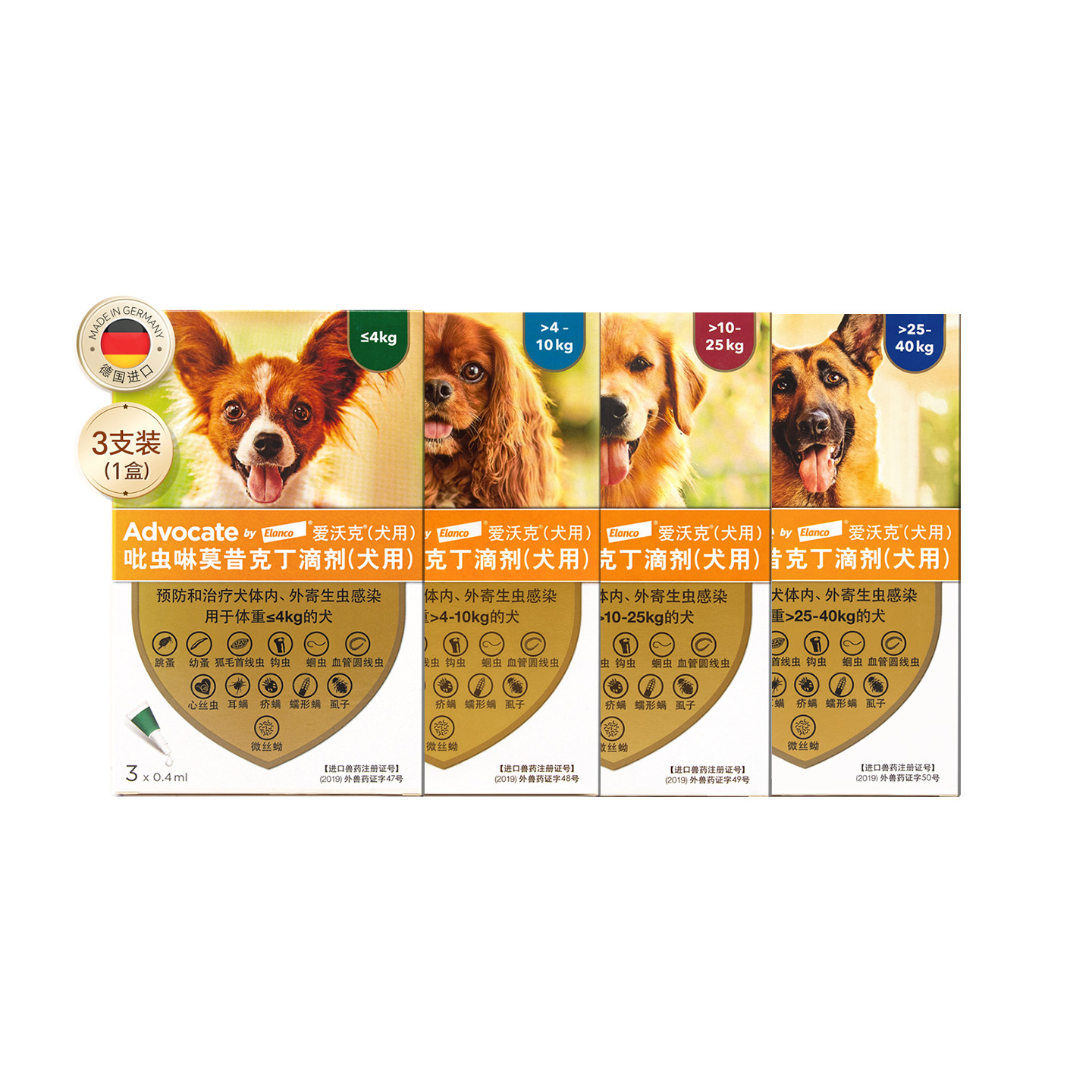 进口爱沃克小中大型犬宠物狗狗犬体内外驱虫药滴剂跳蚤虱子螨虫等,淘宝优惠券,粉丝福利购,淘宝优惠卷