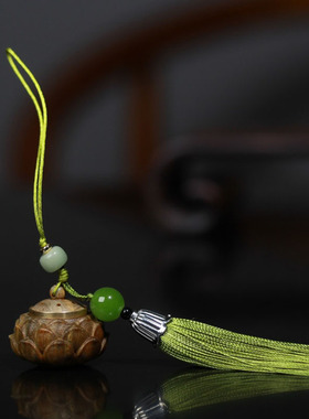 古风绿檀木雕刻莲花扩香