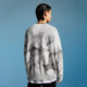 Black Whale Black and White Digital Printed Round-neck Knitted Sweater