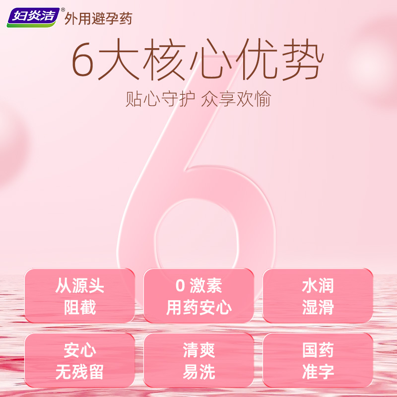 妇炎洁避孕栓女性专用液体避孕药壬苯醇醚栓放阴道事前外用短效 - 图1