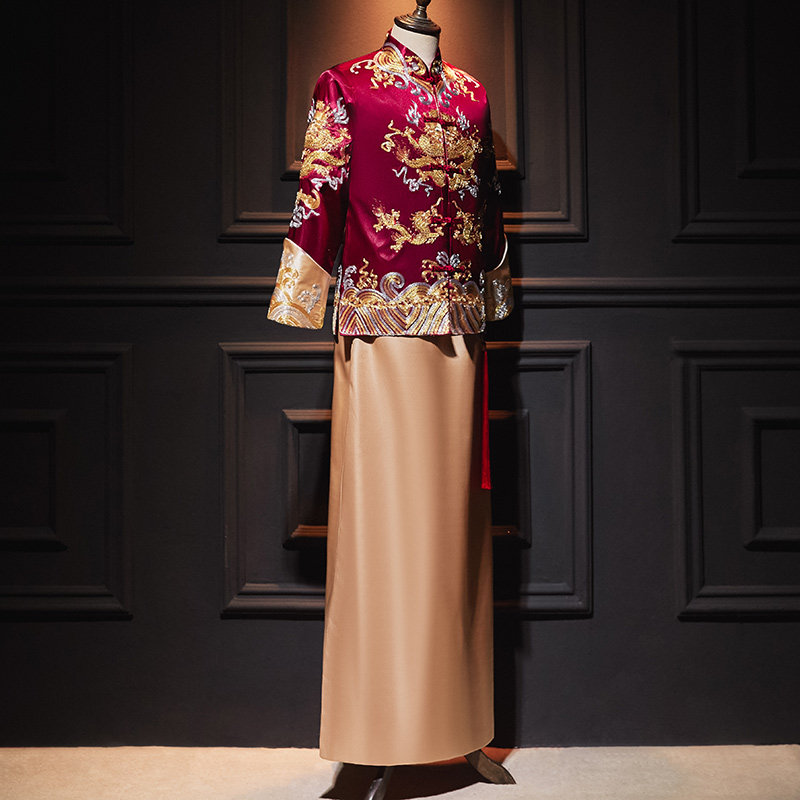 秀禾服男装2021年夏季新款龙凤褂 依鸾唐装