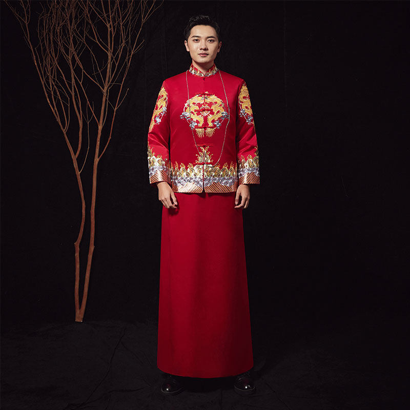 男士秀禾服中式结婚秋季2020龙凤褂 依鸾民族服装