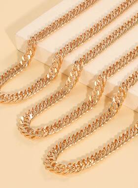 Cross-border Cuban clavicle chain men's decorative alloy