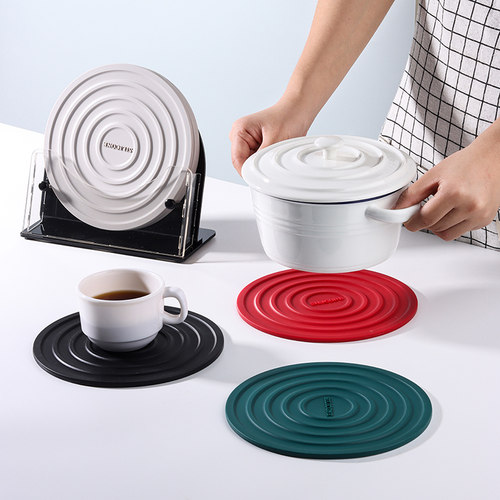 创意隔热餐垫硅胶热锅垫厨房耐高温防烫桌垫高级感轻奢菜盘子碗垫 - 图3