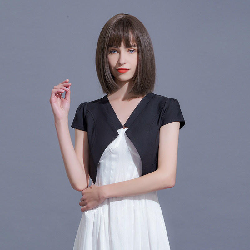 高级感短袖外搭短外套2023夏小坎肩 悦吻短外套