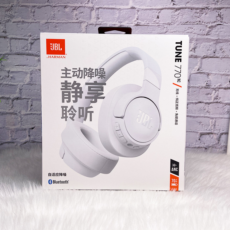 JBL T770NC耳机头戴式蓝牙耳麦主动降噪运动耳罩插线电脑音乐通话-图0