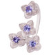 French Cherry Kitty Gemstone Tanzanite Ring Women's S925 Silver Colored Jewelry Personalized Flower Design