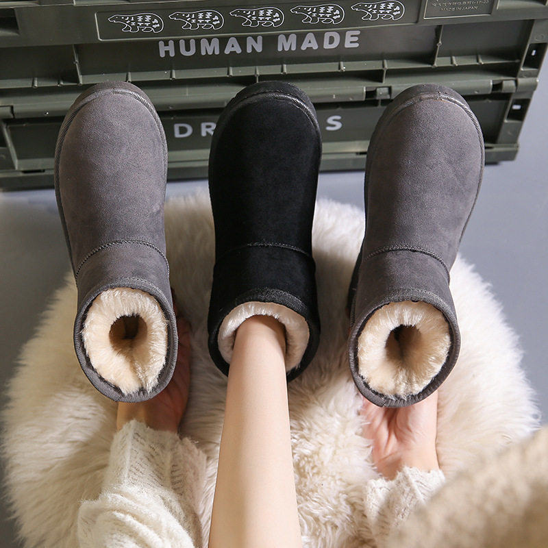 短筒雪地靴女2024年新款洋气冬季防滑防水马丁靴加绒加厚保暖棉鞋,淘宝优惠券,粉丝福利购,淘宝优惠卷