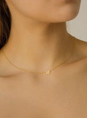 Initial Letters Necklace For Women Stainless Steel Jewelry P