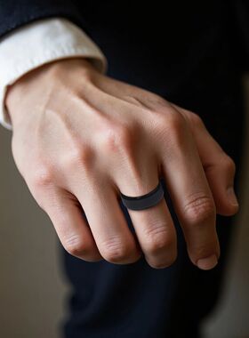 7 Pack Rubber Wedding Bands for Men, 8mm Hypoallergenic Brea
