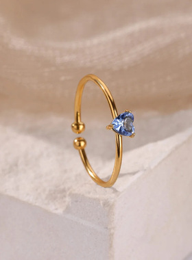 Birthday ring titanium plated with adjustable opening