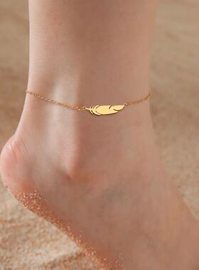 Cazador Cute Walking Cat Anklets for Women Stainless Steel J
