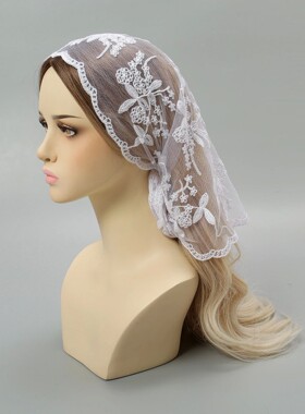 Fashion Ins Lace Hair Scarf Women Retro Triangle Hair Bands