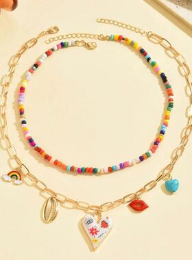 Bohemian Multilayer Handmade Beads Chain Fashion Necklaces T