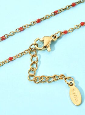 BohemiaStainless Steel Handmade Chain Colorful Dripping Oil