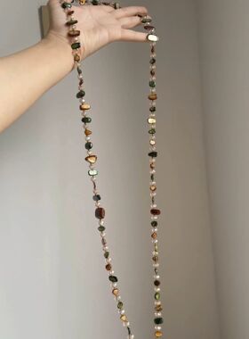 Artistic Multi Color Shell Double Necklace for Women Boho Re