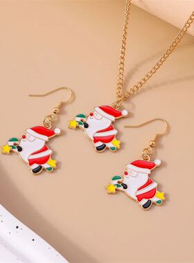 Fashion Christmas Necklace Earrings Jewelry Set for Women Ch