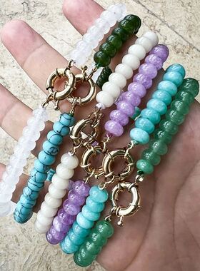 Bohemian Style handmade Jewelry Colorful Natuarl Stone Beade