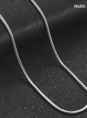 1/1.5/2.4/4mm Waterproof Stainless Steel Sliver Color Neckla