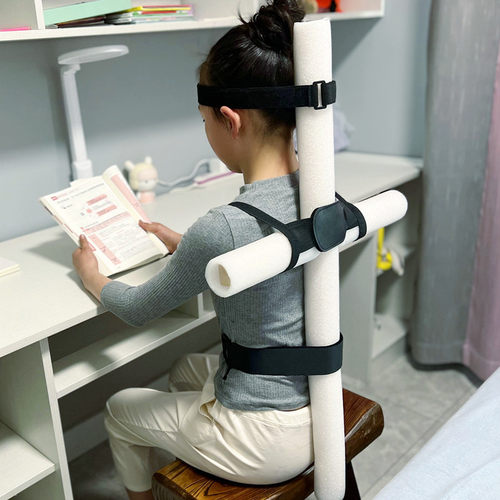 学生写字写作业防低头坐姿矫正驼背矫正 背部挺直神器军姿十字架 - 图0