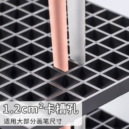 画笔架多空组合式白色塑料圆形便携可拆手绘画笔筒固定笔夹晾笔架子画笔擦座创意美术生柏伦斯挂插收纳笔座盒 - 图1