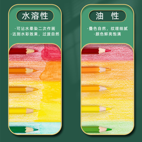 辉柏嘉彩铅水溶性彩铅笔画画专用套装72色48色德国红辉36油性绘画辉博嘉涂色美术fabercastell辉伯嘉彩色铅笔 - 图3