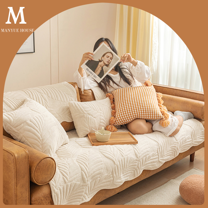 蔓越家 ins复古客厅沙发垫毛绒沙发套罩秋冬四季沙发巾盖布坐垫子,淘宝优惠券,粉丝福利购,淘宝优惠卷